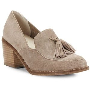 Seychelles Descent Suede Tassel Heeled Loafer